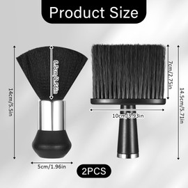 2 Pcs Barber Brush Hair Brush Soft Neck Brush Barber Hair Cutting Cleaning Hairbrush Cleaning Tool for Brushing off Hair Around Neckline Face Ears After Haircut Salon Home Use Salon