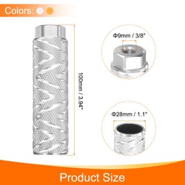 sourcing map 2 Pairs Bike Pegs Aluminum Alloy Rear Stunt Pegs Anti-Skid Foot Pedals Fit 3/8" Axles for Mountain Bike BMX, Yellow & Silver