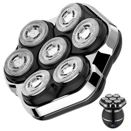 ETENTOUS 7D Magnetic Replacement Shaving Head, Wet & Dry Shaver Blade Heads Replacement for Head Shaver Compatible for 7D Head Shavers for Men