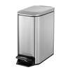 Cesun Small Bathroom Trash Can with Lid Soft Close, Step
