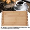 Bamboo Serving Tray with 2 Handle Eco Friendly Multipurpose Rectangular