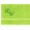 Lashuma Linz Cotton Towel with Monogram Stick Green Apple 50