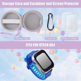 YouKnow Travel Case for Vtech KidiZoom Smartwatch DX4, DX3, DX2 / for Little Tikes Tobi/for Gizmo Watch/Watch 2, Kid Watches Carry Box for VTech Kidizoom Smartwatch (Only Case) (Purple)
