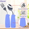 Ehucon Adaptive Utensils for Hand Tremors,Weighted Utensils with Non-Slip Handle