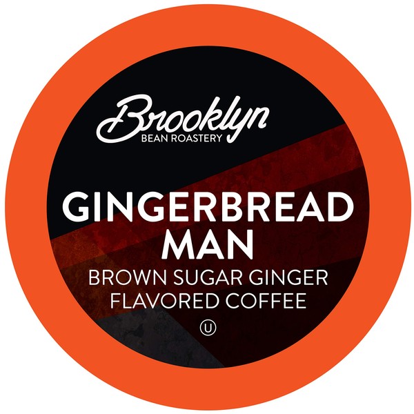 Brooklyn Beans Gingerbread Man Coffee Pods, Compatible with 2.0 K-Cup Brewers, 40 Count