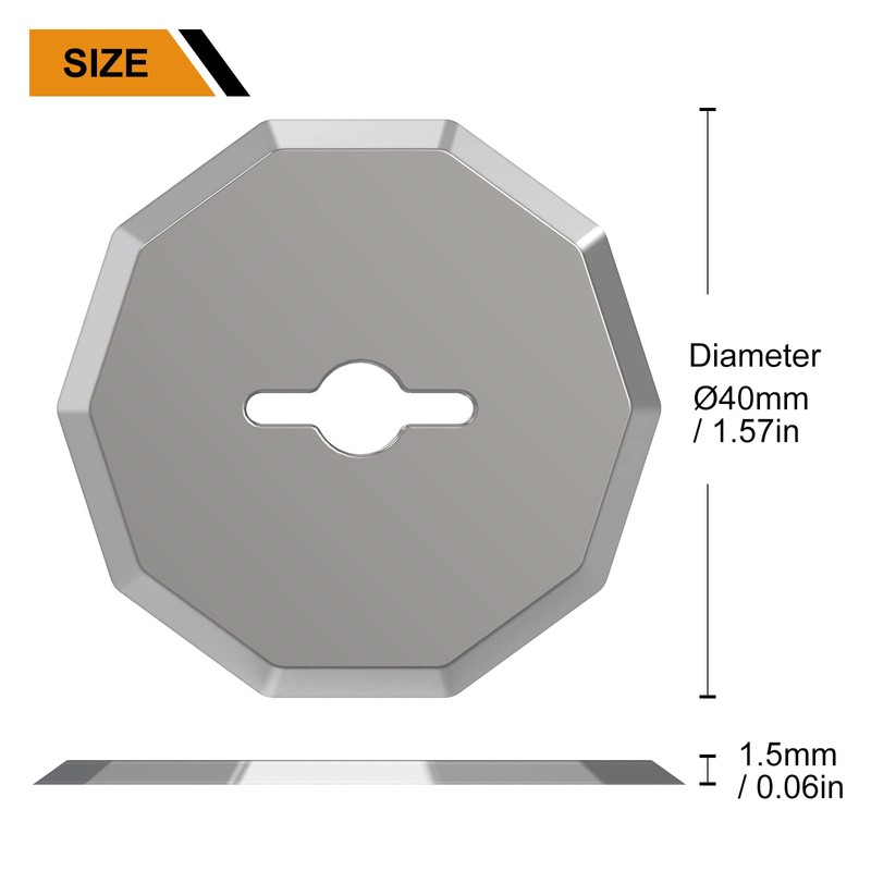 VLOXO WA2300 Blades Replacement Rotary Blades Compatible with VLOXO AT001