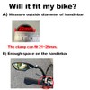 Hafny New Handlebar Bike Mirror, HD Blast-Resistant, Safe Crystal Clear