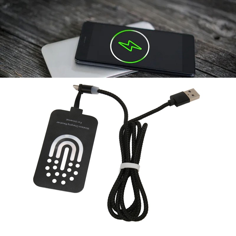 Thin Wireless Charging Receiver Type C Magnetic Suction Dual Purpose