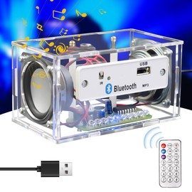 Silkwish Electronic Soldering Kit for Children from 12 Years - Bluetooth Speaker Build Yourself with the Electronic Kit - Soldering Kit DIY Music Player - Soldering Exercise Set for Adults