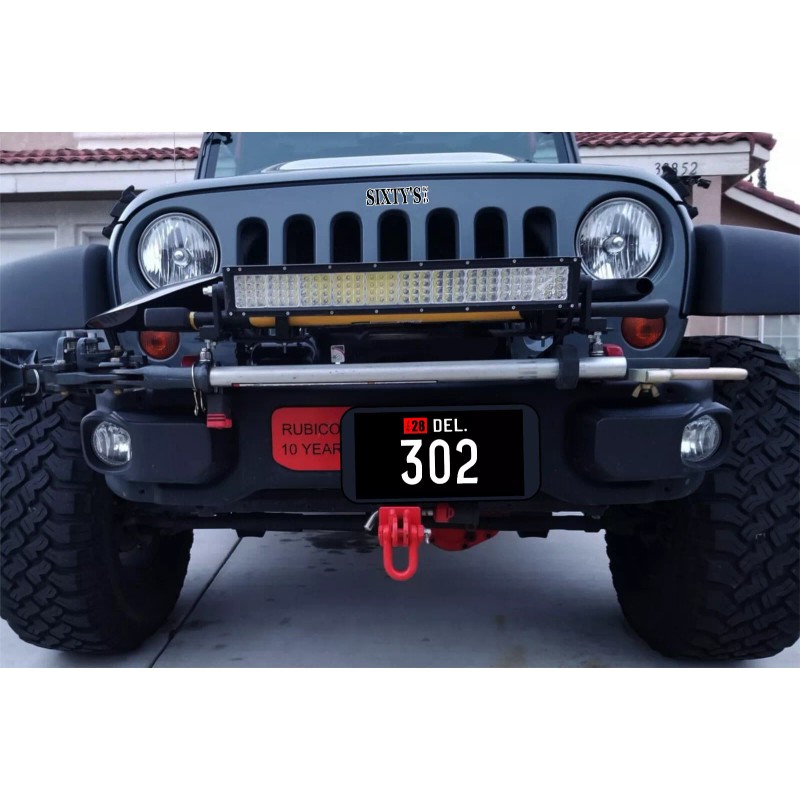 Sixtyskid Delaware Black License Plate (1942-1946) Design - "302"