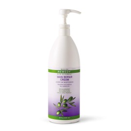 Crema reparadora de la piel Medline Remedy con olivamina, 32 oz. frasco, ligeramente perfumado, para pieles secas y agrietadas