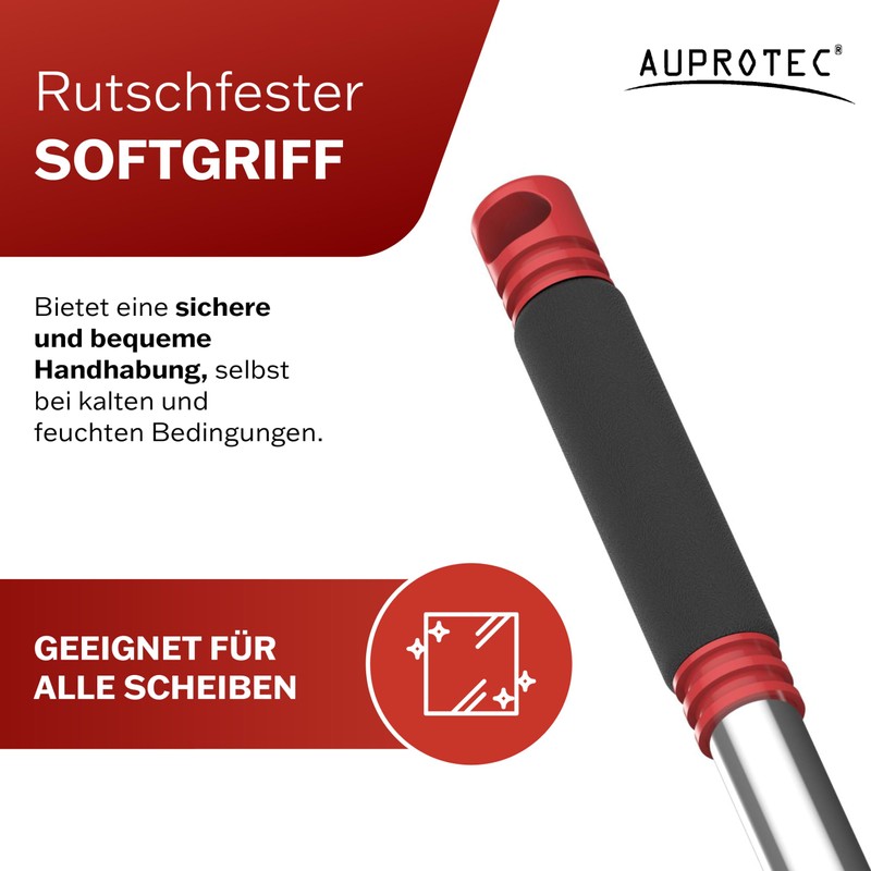 Auprotec Ice Scraper A 12 with Comfort Soft Grip, Red,