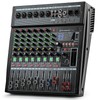 6-Channel Professional Audio Mixer, FX-6usb Mixing Console with XLR Inputs,