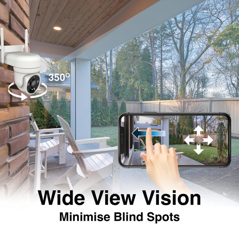 Connect SmartHome FHD Outdoor Pan Tilt Camera with Solar Panel