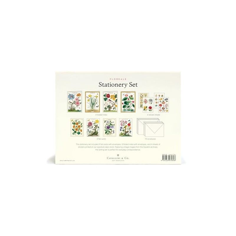Set de papelería Cavallini, Floreale (SS/FLOR)