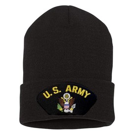 TOP HEADWEAR Mens Womens US Army United States Military Beanie, Logo