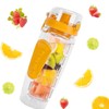 Fruit Infuser Water Bottle Anti Slip Grip Flip Top Lid