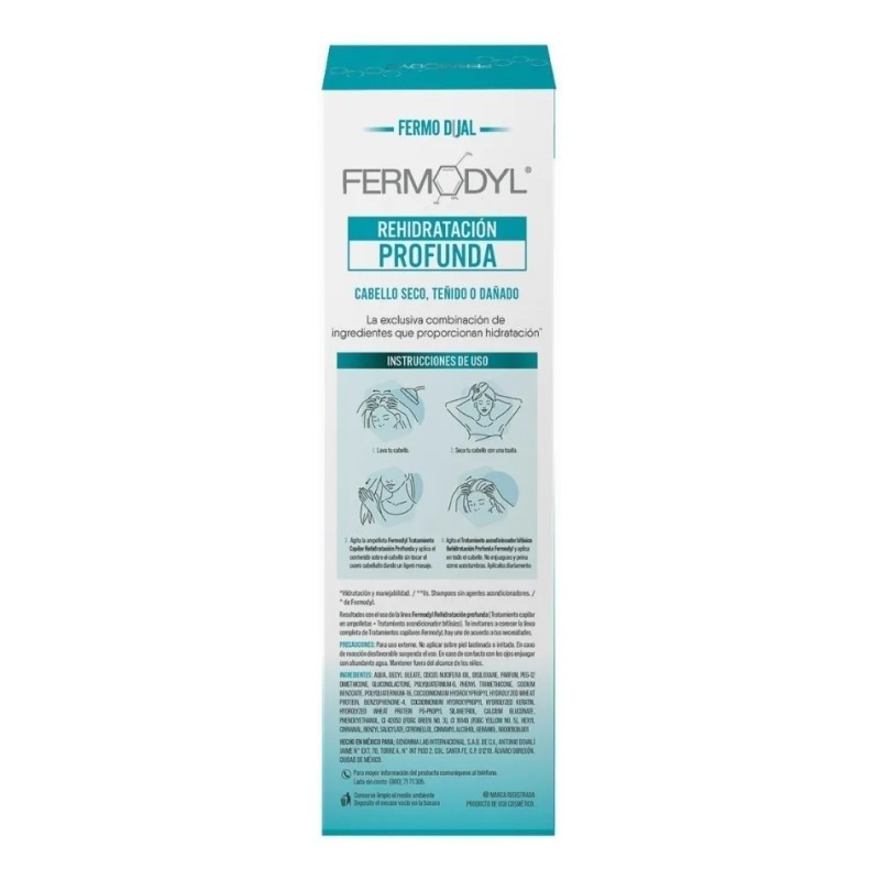 Tratamiento Capilar Bifásico Fermodyl Fermodual Rehidratación Profunda 240ml