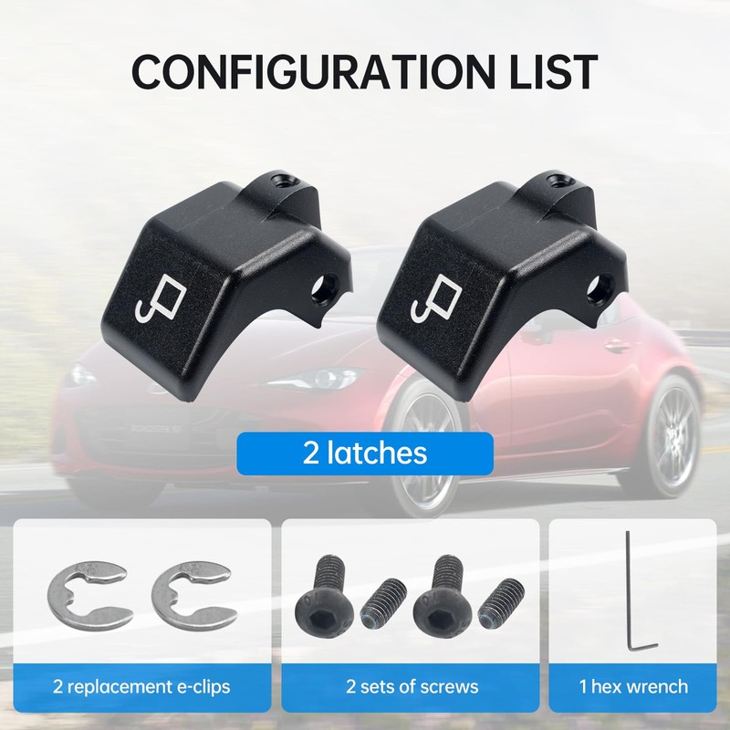 Billet aluminum convertible top latch rebuild kit Compatible With 1990-2003.8