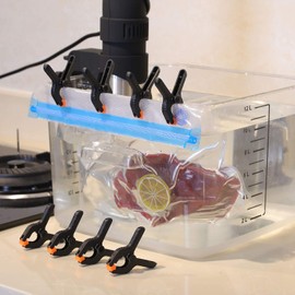 Blulu 8 Pack Sous Vide Cooking Clips for Immersion Circulator Sous Vide Clips for Keeping Bags Submerged and Prevent Floating Compatible with Anova, Chefsteps Joule, Gramercy Kitchen, Gourmia