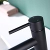JAKARDA Single Handle Black Bathroom Faucet with Metal Drain Assembly