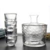 WINAKUI Glass Sake Set, Japanese-style Sake Pot Decanter with 4