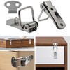 Litensh 4PCS Stainless Steel Tension Clasp with Hole for Padlock,