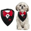TUKOAW Dog Tuxedo Wedding Bandana, Bow Tie Tux Formal Dog