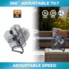 Comfort Zone 12" Cradle Floor Fan, 3 Speeds, All Metal,