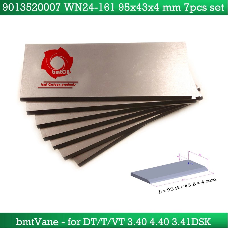 bmtCB carbon pump vane for Becker DT T VT 3.40