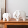 SXSZZXL Elephant Statue Decor Simple Ceramics Elephant Figurines Creative Home