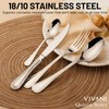VIVANI Luxury Silverware Set, 16 Piece Premium Flatware Set with