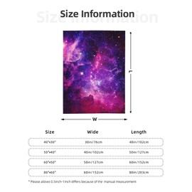 Jbofyee Bursting Galaxy Throw Blankets All Season Ultra Soft Warm Fleece Blanket for Home Bed Sofa Couch Chair Outdoor Travel Camping 60x50 Inch