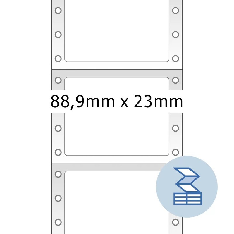 HERMA 8160 Computeretiketten endlos, 88,9 x 23,0 mm, 1-bahnig, 2000