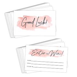 Your Main Event Prints 100 Pcs Pink Watercolor Enter to Win Raffle Tickets Cards 3.5 x 2 Inch Enter to Win Raffles, Ballot Box, Contests, with Space for Name, Phone, and Email