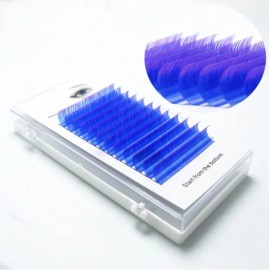 Alluring Mix Colored Lashes for Volume Eyelash Extensions C .07mm thickness 13mm - white with light blue tips