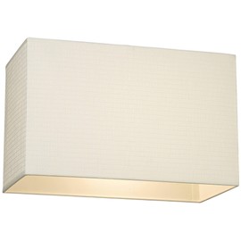 Off-White Large Rectangular Paper Lamp Shade 16" Wide x 8" Deep x 10" High (Spider) Replacement with Harp and Finial - Springcrest