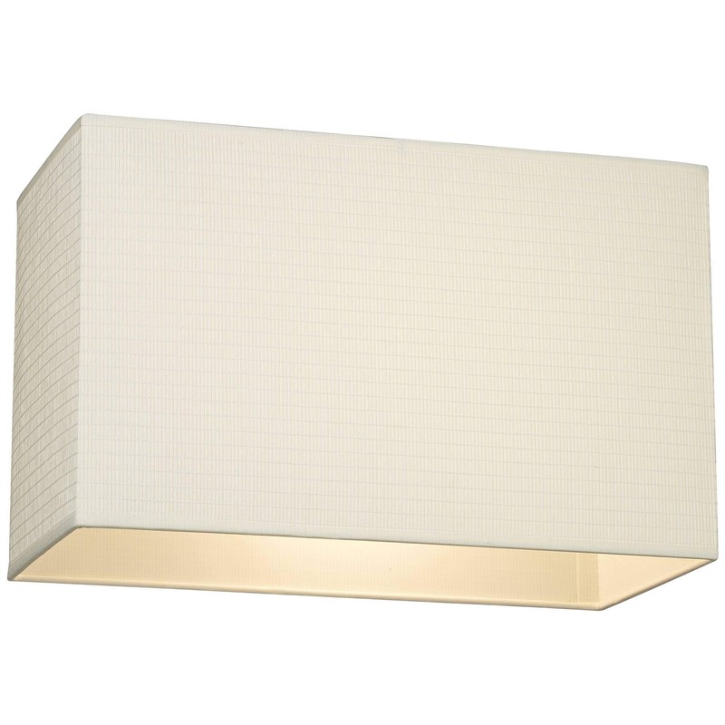 Off-White Large Rectangular Paper Lamp Shade 16" Wide x 8"