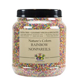 India Tree Nature's Colors Rainbow Nonpareils, 3.4 lb | Rainbow, Natural, Vegan, Red-3 Free