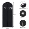 3 Pcs Black Clothes Storage Bag Clothes Cover Hanging 160x60cm