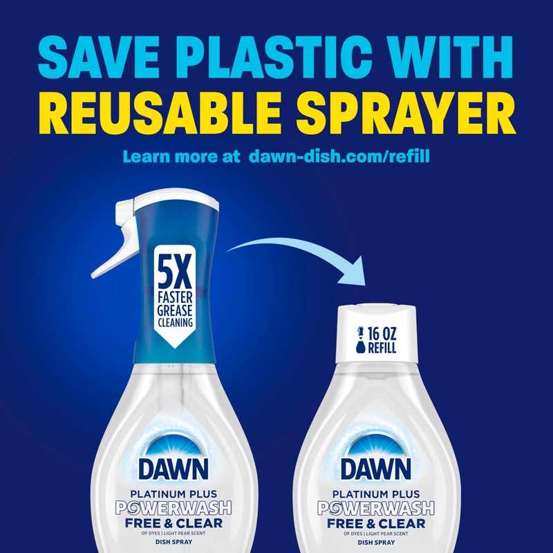 Dawn Powerwash Spray Refill, Dish Soap, Dishwashing Liquid, Free &