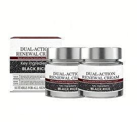 Dual Action Renewal Cream, Black And White Rice Cream