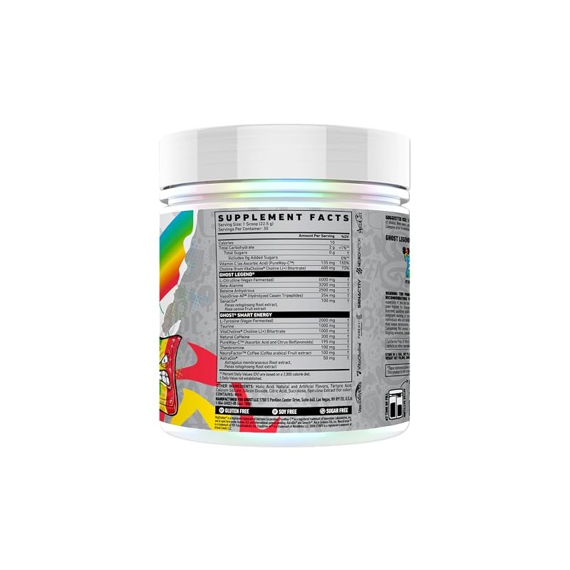Ghost Legend Polvo Pre-entrenamiento, Sour Strips