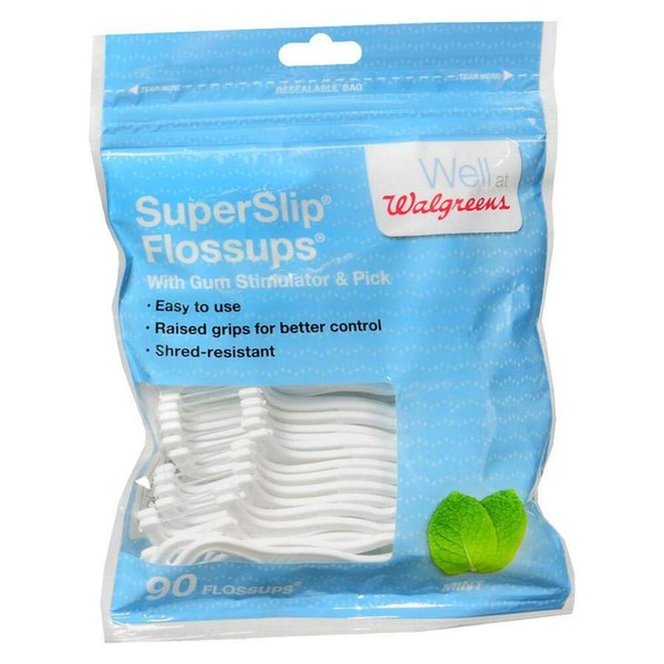 SuperSlip Flossups Mint 90.0 ea