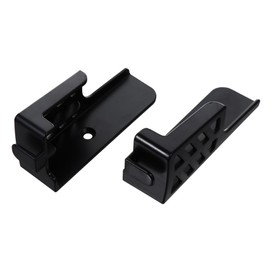 Housoutil Adjustable Phone and Tablet Wall Mount Holder Dual Installation Modes Compatible with Various Devices Charging Cable Organizer Suitable for Flat Surfaces Black