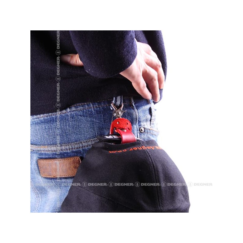 DEGNER K-26 Leather Cap Holder, Red