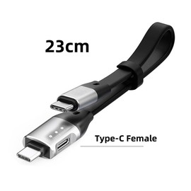 NFHK Cable Type-C USB-C Male to Male USB 3.1 10Gbps & PD OTG Audio Female Port Flat Slim FPC Data Cable for Laptop Phone