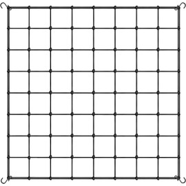 iPower 5x5FT Flexible Elastic Trellis Netting with Hooks Tent Grow Room, Flowers, Vegetables, Climbing Plants Support, 5' x 5', Black