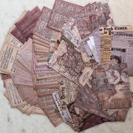 150 Sheets Junk Journal Scrapbook Paper Regular Collage Paper Pack for Vintage Decoration Room Decor Wall Art Collage Album Cottagecore 5.5 x 7.8 Patterns on one side