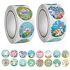 Pack of 2 Easter Stickers Roll, Easter Egg Sticker Designs,